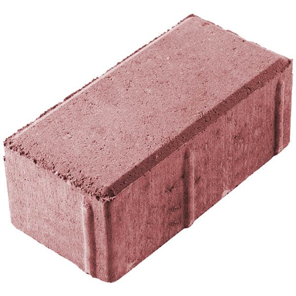 Тротуарная плитка 7П.8 Брусчатка, 200×100×80 мм, красный, фото 1