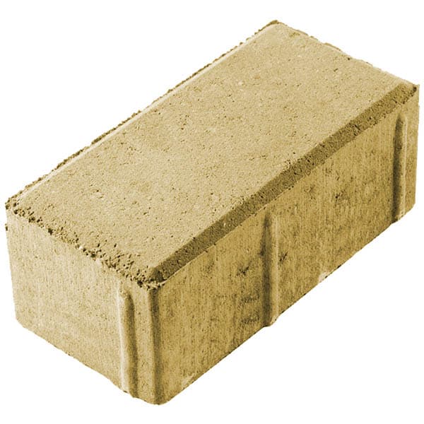 Тротуарная плитка 7П.8 Брусчатка, 200×100×80 мм, жёлтый, фото 1